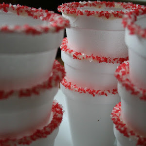 Crushed Candy Cane Rimmed Cups