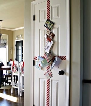 easy christmas card display door decoration 