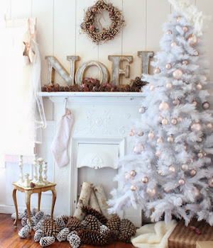 White Winter Mantel