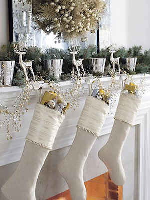 Neutral Woodlands Christmas Mantel