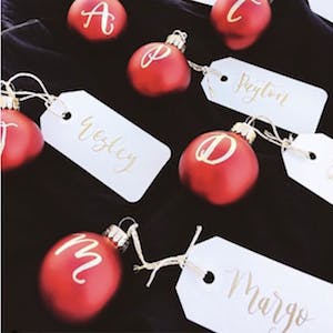 Christmas Ornament Place Card