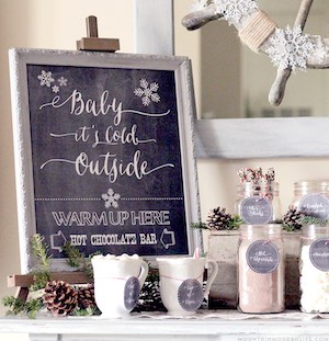 Free Hot Chocolate Bar Chalkboard Printable