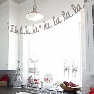 Christmas Banner Above Kitchen Window