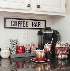 Coffee Bar Christmas Kitchen Decor