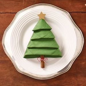 Christmas Tree Folded Napkin