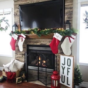 Cozy Country Christmas Mantel