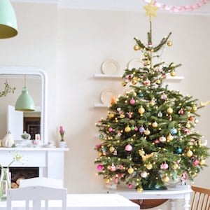 Small Christmas Tree apartment decor in the living room