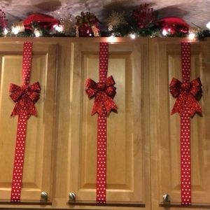 Christmas Ribbon & Bow Cabinets