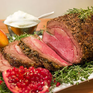 Prime Rib with Rosemary and Garlic christmas party dinner recipe