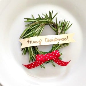 Rosemary Christmas Wreath table decoration