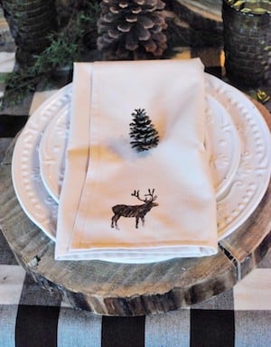 Rustic Woodland Christmas Table Decorations 