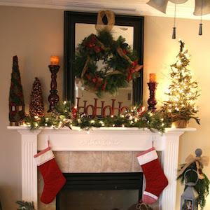 Rustic Christmas Mantel