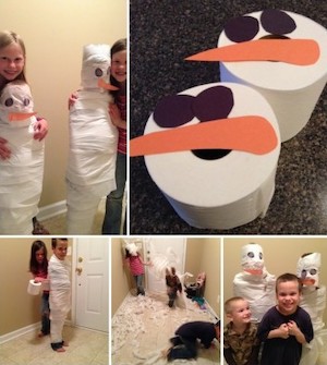 Frozen Toilet Paper Family Christmas Games