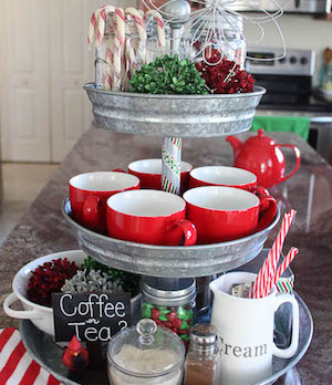 Kitchen Countertop Coffee Station Ideas (for Festive Holiday