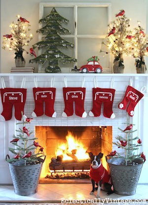 Whimsical Christmas Mantel