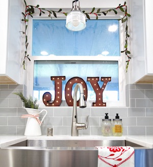 DIY Christmas Marquee Letters Window Christmas Kitchen Decor