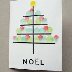 Fingerprint Christmas Tree Card