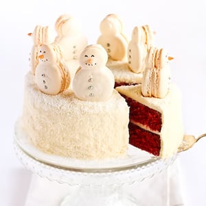 Red Velvet Snow Cake