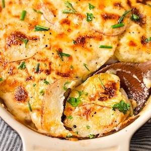 Garlic Parmesan Cheesy Scalloped Potatoes