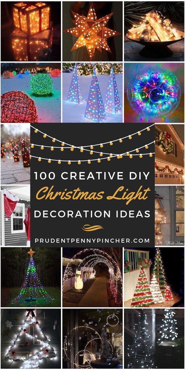 100 decoraciones creativas de luces navideñas de bricolaje 