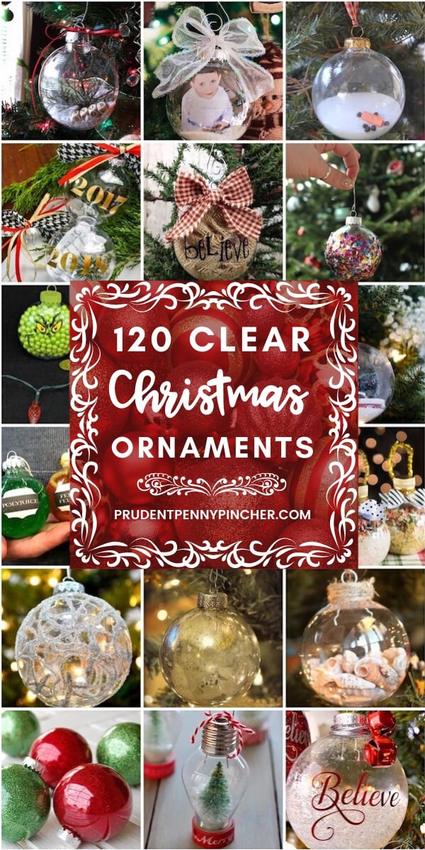 120 DIY Clear Glass Christmas Ornaments