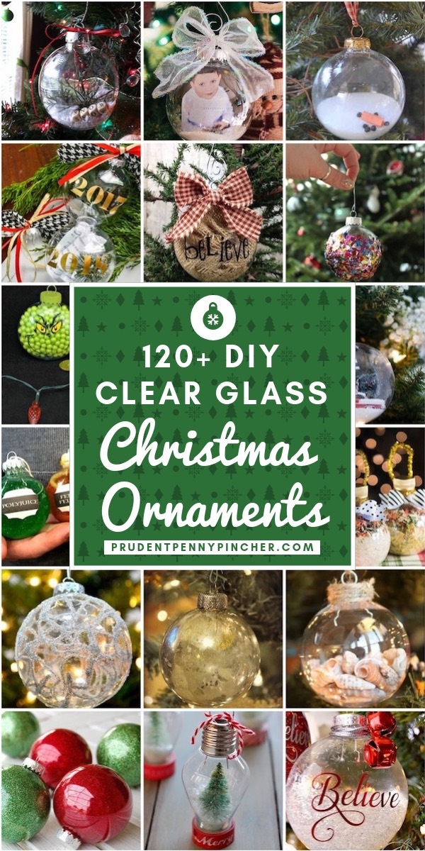 120 DIY Clear Glass Christmas Ornaments