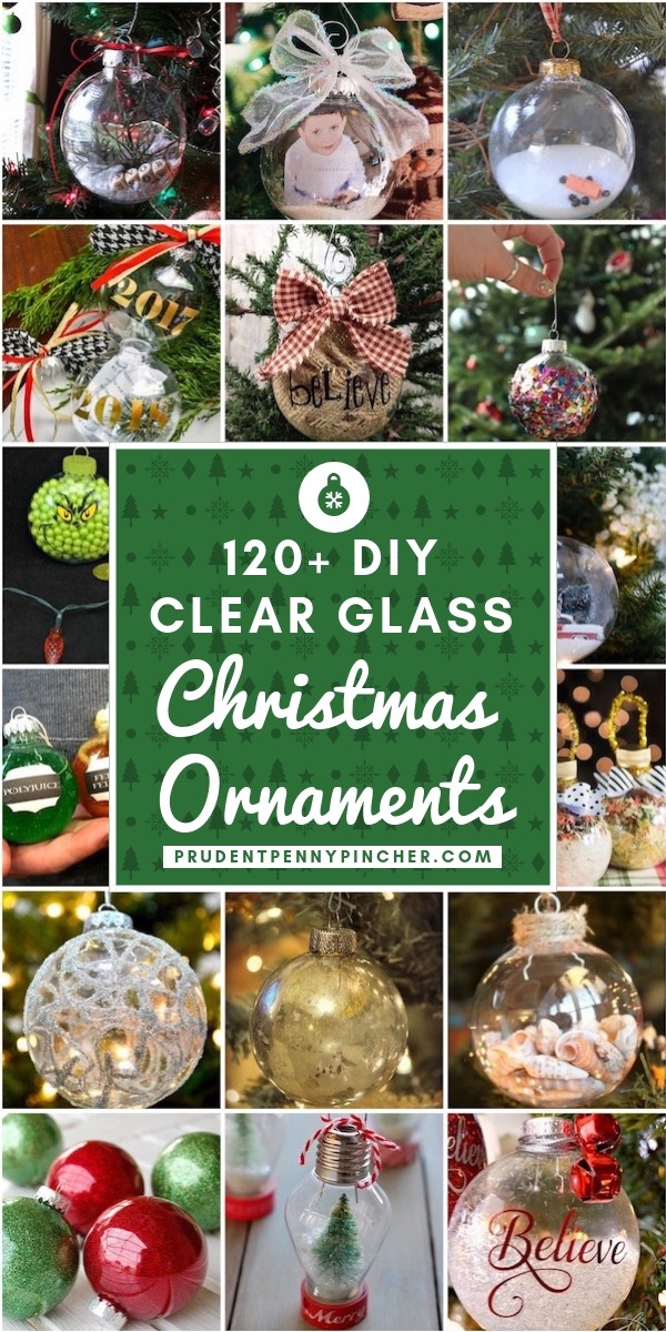 120 DIY Clear Glass Christmas Ornaments