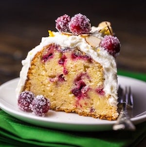 White Chocolate Cranberry Bundt Cake