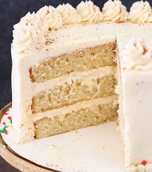 Eggnog Layer Christmas Cake