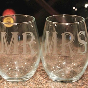 DIY Etched Wine Glasses Dollar Tree craft