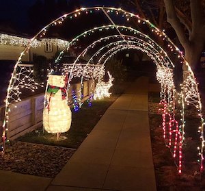 Christmas Light Tunnel for outdoor Walkway