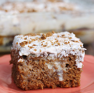 Gingerbread Caramel Poke Cake