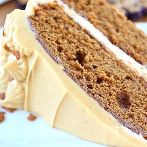 Gingerbread Cake with Molasses Cream Cheese Frosting