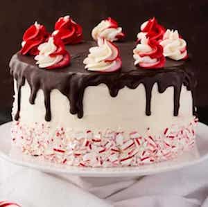 Peppermint Chocolate Fudge Cake