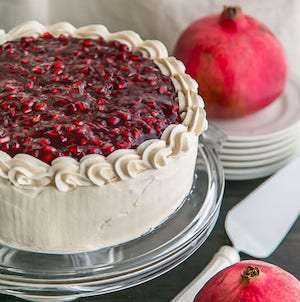 Pomegranate Christmas Cake