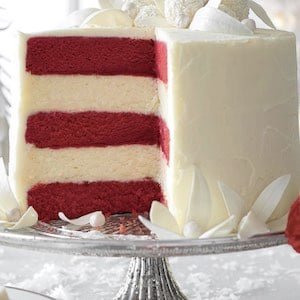 Red Velvet White Chocolate Cheesecake