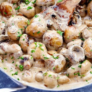 Creamy Garlic Parmesan Mushrooms