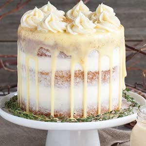 Spiked Eggnog Cake