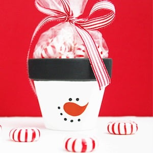 Snowman Candy Gift Pots