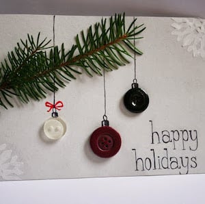 Happy Holidays Button Cards