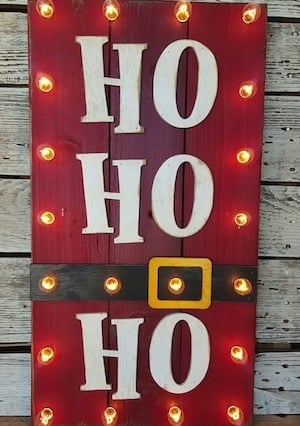 Lighted Christmas Sign