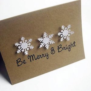 Merry and Bright Snowflake Card