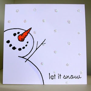 Let it Snow snowman card