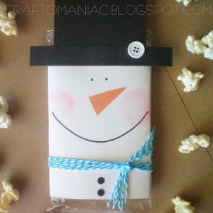 snowman popcorn christmas gift for neighbors