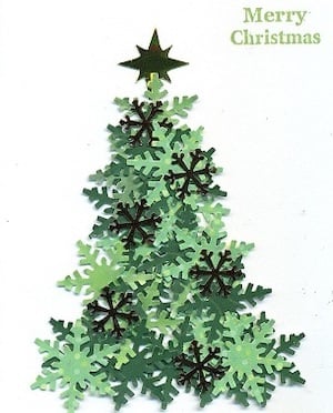 Snowflake Christmas Tree Card