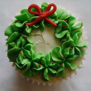 Wreath Cupcakes