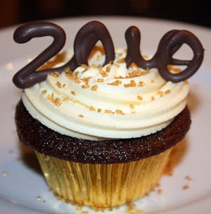 New Years eve Chocolate Cupcakes