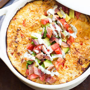 Paleo Buffalo Chicken healthy Casserole