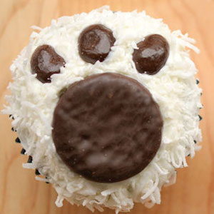 Polar Bear Paw Cupcakes