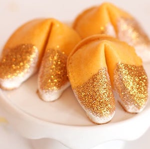 Glitter Dipped Fortune Cookies